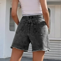 OKBOP Atletski kratke hlače za žene Ljetne traper kratke hlače visokog struka Jeans Board Shorts Tamno