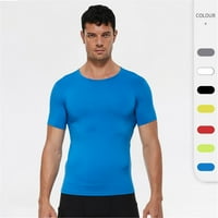 Aktivna majica Stretchy Quicky Suha Slim Fit Trening Wear Sport Majica Trčanje Trčana majica MENS Jednostavno