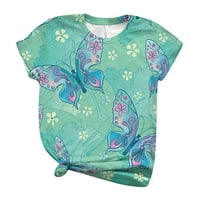 Bluze za žene FIT Ljetni vrhovi labavi ispis mekani uzročni majica kratkih rukava Top bluza Dame Top