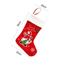 Božićne čarape, Goodie torba Božićni uzorak Tkanina otporna na habanje GNOME SNOWFLAKE HARDING XMAS