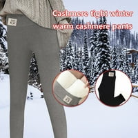 Super guste kašmire za žene, zimske gamaše visokog struka Fleece obložene toplim hlačama, elastična