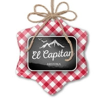 Ornament tiskani jedno obostrane planine Chalkboard El Capitan - Arizona Christmas Neonblond