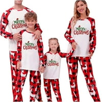 Obiteljski outfit Roditelj-dijete toplo božićno odijelo tiskano plaćeno šivanje kućne nose padnjake
