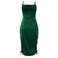 Ženske haljine Halter SOLISA haljina bez rukava kratka sunce haljina za sunčanje zelena m