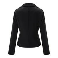 Pgeraug majice s dugim rukavima za žene džepne kancelarije Blazers draped Open Front Cardigans Jakna