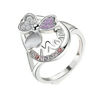 Duhgbne Love Micro Diamond Ring Ring Maine Ring Nakit