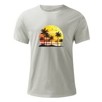 Njoeus Grafičke majice Majice za muškarce Muškarci Ležerni okrugli vrat 3D digitalni ispis Pulover Fitness