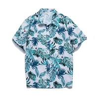 Odeerbi Havajska majica za muškarce Grafičke majice Štampanje reverske majice kratkih rukava zelena