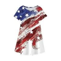 Djevojke 4. srpnja Haljina Djevojka Djevojka Patriotske haljine Zvijezde Striped Odjeća Dječja neovisnost