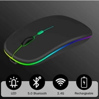 2.4GHz i Bluetooth miš, punjivi bežični LED miš za Lenovo joga tablet 10. Takođe je kompatibilan sa
