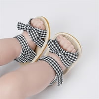 Djevojke otvorene nožne cipele s prugastim prugastom cipele prve šetače cipele Summer Toddler ravne