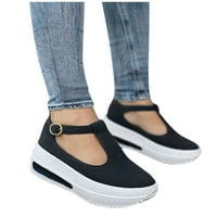 〖Yilirongyumm〗 Crne sandale Ženske dame Platform Sandale Slope Heel Platform Casual Fashion Udobne cipele