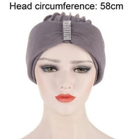 Farfi Head Cap Elastic All-Match Thredimenzional Spužva Squins Woman Stretch Headwrap za žene