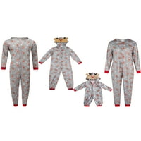 Calsunbaby Porodica koja odgovara Božićne pidžame Podesite pukovnicu za spavanje HOODIE SA HAREDOM ODMAH