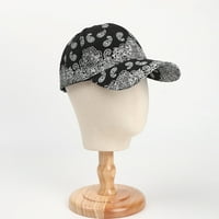 Štetno Retro Sunčani šešir Podesiv hip pop indijski orah za ispis bejzbol kapa za vanjsku, crna