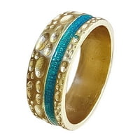 Modni plavi emajli CUT FIAFT Ring Ring Europska i američka popularna prstena i ženski prstenovi pogodni za bilo koju priliku