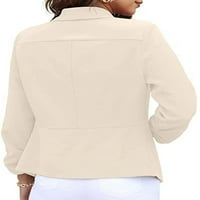 Colisha Žene Blazers rever vrat kardigan jakna Otvorena prednja blutna modna radna rukav Business Jackets