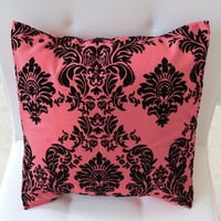 Jastuk od damask dekorativnog bacanja jastuk sham jastuk crni na coralu