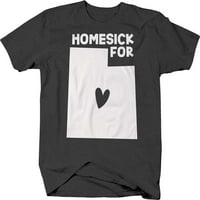 Domaćin za Utah Ljubav kućne majice srca za muškarce Veliki tamno siva