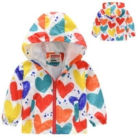 Nove zimske dječje tople pamučne jakne Toddler Boys Djevojke Ležerne jakne Ispiši crtani kapuljač s