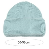 Zimska šešir puna boja Dvostruki sloj zadebljanje bez obloga za pletenje veća Stretchy Držite toplu