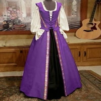 Fartey ženski srednjovjekovni renesansni kostim dugi ruffle rukavac Vintage Victorian Cosplay kostim Cottagecore Gothic Princess Duga haljina, S-5XL