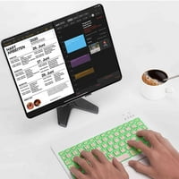 U lagana ergonomska tastatura sa pozadinom RGB svjetla, višestruko tanka punjiva tastatura Bluetooth