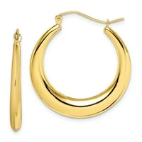 10k žuti zlatni klasični obruč naušnice u ušima obruči se postavljaju okrugli nakit za žene poklone