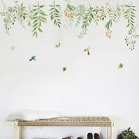 Lišće ostavlja biljnu zidnu naljepnicu Vinil naljepnica dom kuće umjetnost