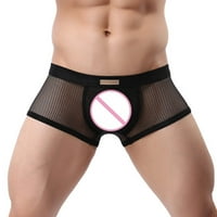 JMntiy muški bikini donji rub donje rublje čvrstog niskog struka mrežice prozračne erotske gaćice Boxer