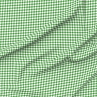 Tkanina od kašike - Gingham Zeleni piknik Tartan Pinup Rockabilly Ispisan na modernom dresu tkanine