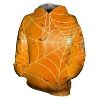 Muška dukseta sa duksevima Labavi pulover ugodni odmor Fashion Spider Webs Dugi rukavi Ležerne prilike