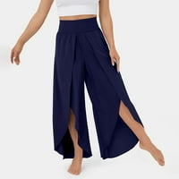 Clearsance Teretne hlače Žene Elastični struk Uputne pantalone Slim Fit Sportske hlače Tamno plavi XL