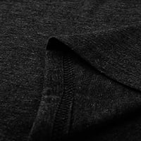 Luxplum dame majice u boji uboda na vrhu kratkih rukava TEE labav pulover Radna majica crna l