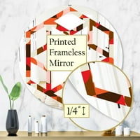 Art DemandArt 'Retro Geometric Design II' tiskani moderni okrugli ili ovalni zidni ogledalo - šesterokutna
