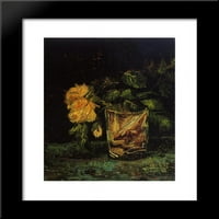 Staklo sa ružama Umklađena umjetnost Print Vincent Van Gogh