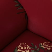 PiccoCasa cvjetni print Decor Sofa klizalica za zaštitu namještaja za pranje, srednja burgundija
