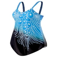 Sunčilo plus kupaćim kostim za žene kupaći kostim Rhinestones Print kupaći kostimi Haljina Tankini vrhovi