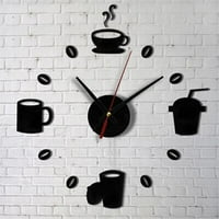 SPIE Modern Veliki DIY Wall Clock 3D crni broj naljepnica Početna Office Decor Gledajte vruće