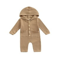 HIRIGIN BABY HOODED ROMPER TOG DUGE DUGE SWECK Džepni kombinezon