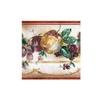 Pozadina obrubnog plodova uzorak jabuke grožđe bobice odlazi za trpezariju kuhinjska kućica