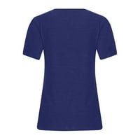 Darzheoy Thirsts za bluza WOMEM Plus veličine Modne ležerne tiskane košulje s kratkim rukavima V izrez