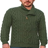 Muški šal ovratnik džempere turtleneck kabl pletena pulover duks s razim pletivom casual zimske obloge