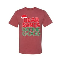 Dragi Santa Dobar ružni božićni džemper Muška grafička majica, Vintage Heather Crvena, 4xL