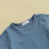 Toddler Boy Girl kratki rukav T-majice crtani print suspender kratke hlače kombinezoni set ljetne odjeće