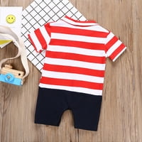 Neutralna odjeća za djecu Odjeća za rušenje Romper Striped rukava Print Girls kratki Baby Boys Romper