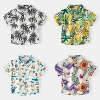 Mali Big Boys Dugme Down Hawaii majice Kratki rukav Tropical košulje Tors Kids Deca 2- Godine Old Baby