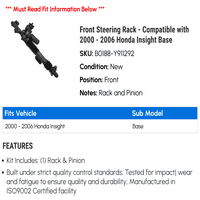Prednji upravljač - kompatibilan sa - Honda Insight Base 2005