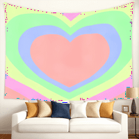Pozadina u obliku srca u obliku srca za kućnu tapiseriju tapiserija zid za kockice visi za dekor sobe
