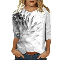 Jsaierl ženski rukav vrhovi ljeta Slatka krajeva košulje za ispis meko bluze s tri četvrtine rukava